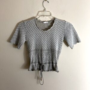 Vintage Bella Donna Knitted Light Gray Sweater